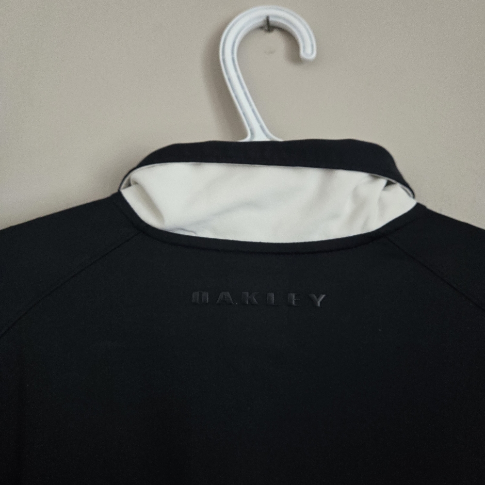 Oakley Mens Shirt Golf Collar Athletic 2XL Black Cool Dry Performance Polo - Picture 4 of 8